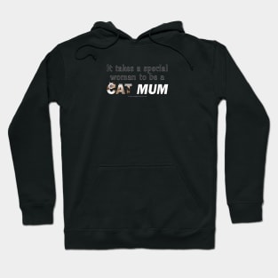 It takes a special woman to be a cat mum - siamese long hair cat oil painting word art Hoodie